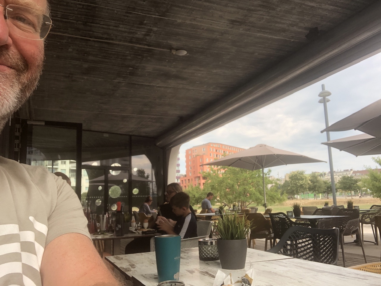 Day 14 – The night train from Bucarest arrived in time for me to have my breakfast coffee in Der Mann – 08.46 hours