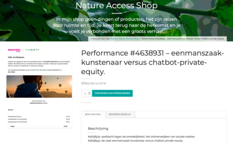 Performance  #4638931 - eenmanszaak-kunstenaar versus chatbot-private-equity.